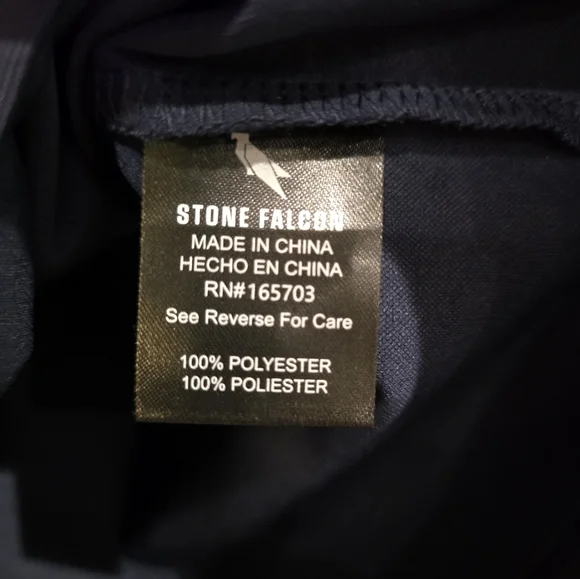 STONE FALCON Ink Blue/Sand V-neck Tee- Size LARGE - Picture 5 of 5